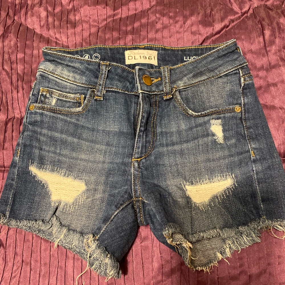 Jean shorts.